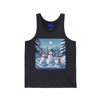 Snowman Family of 3 Unisex Jersey Tank Top by cypherpunkgear – cypherpunkgear.com | Cypherpunk Merch