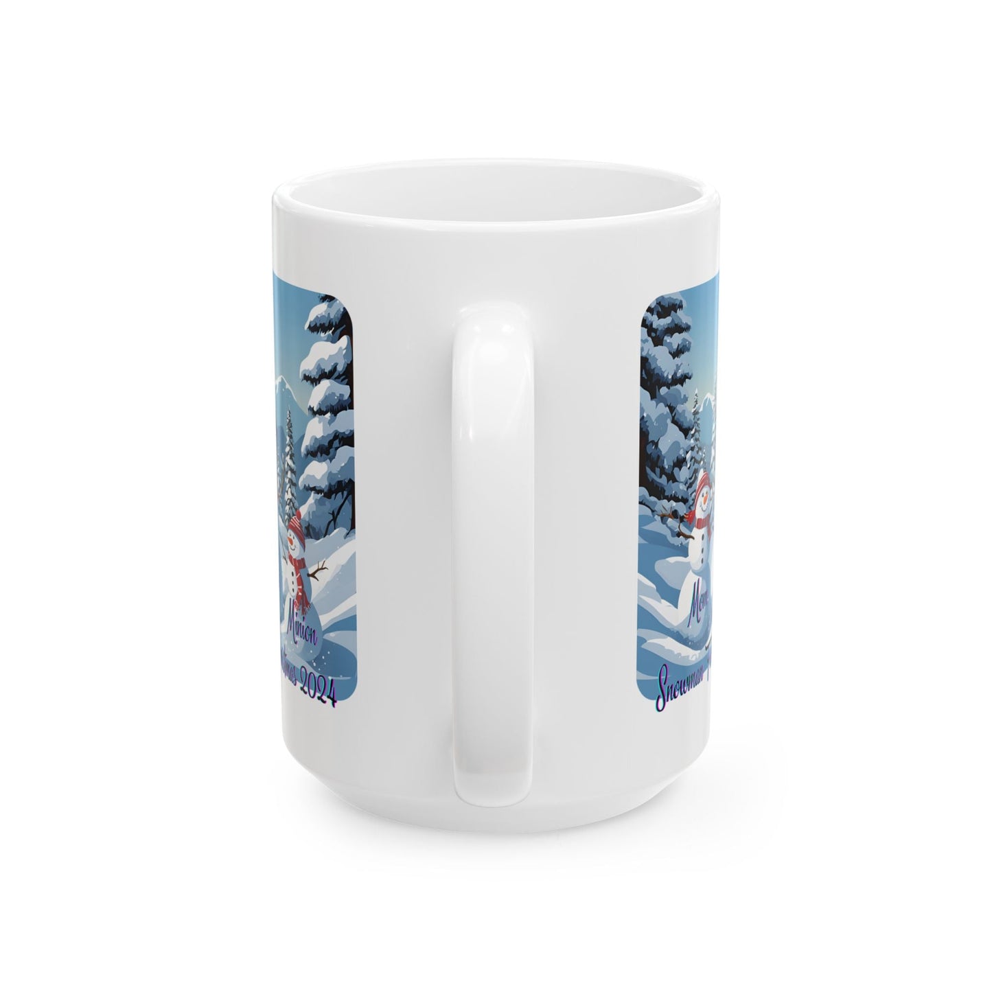 Snowman Family of 3 White Mug by cypherpunkgear – cypherpunkgear.com | Cypherpunk Merch