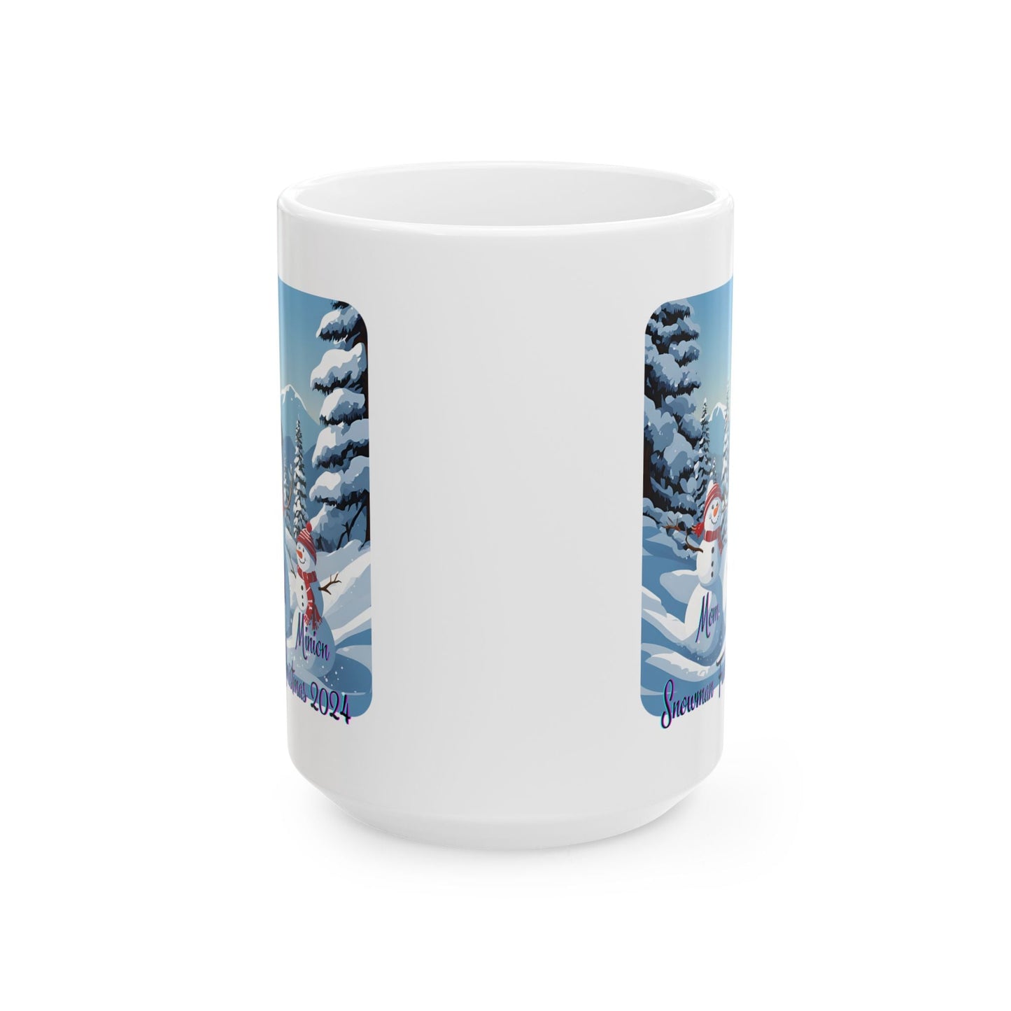 Snowman Family of 3 White Mug by cypherpunkgear – cypherpunkgear.com | Cypherpunk Merch