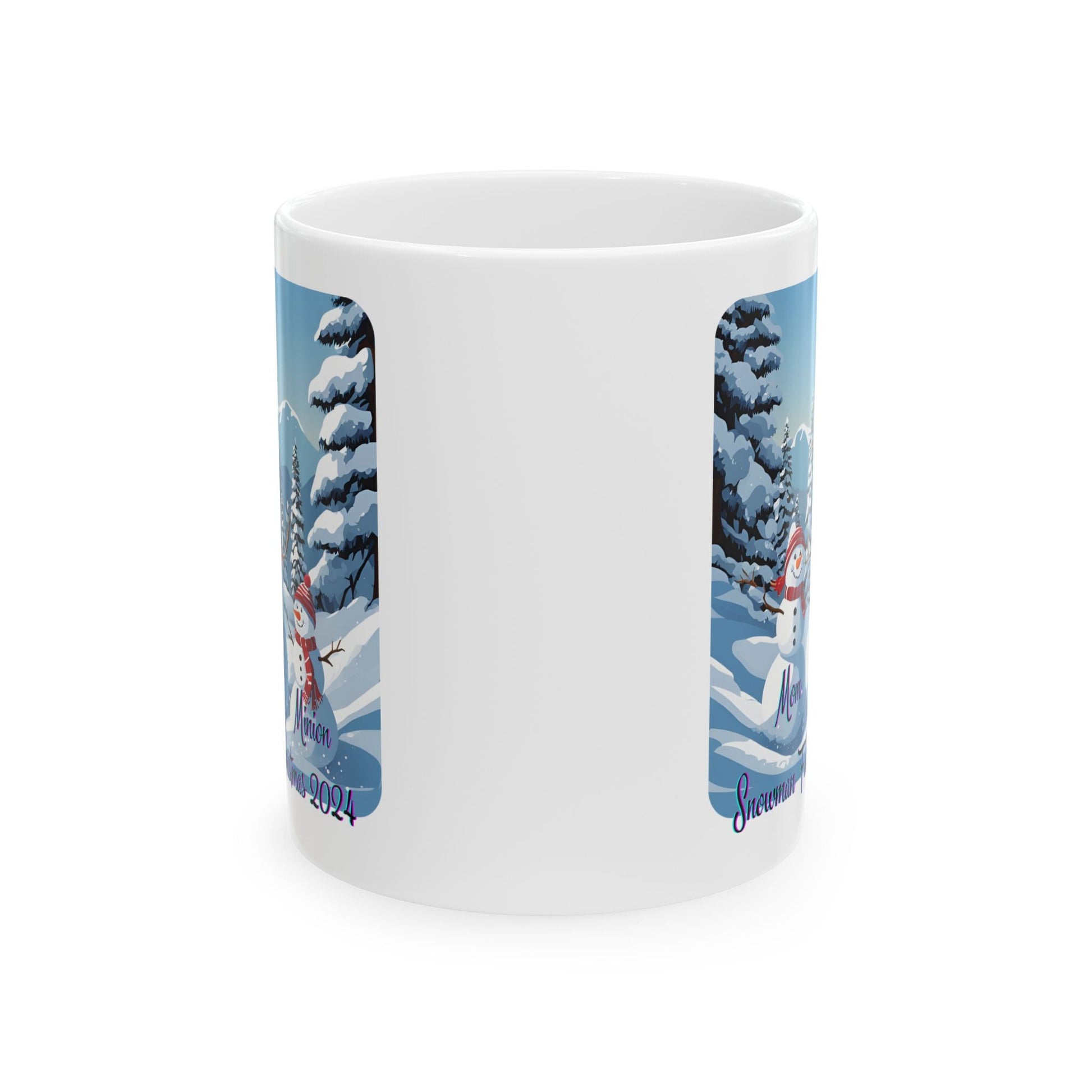 Snowman Family of 3 White Mug by cypherpunkgear – cypherpunkgear.com | Cypherpunk Merch