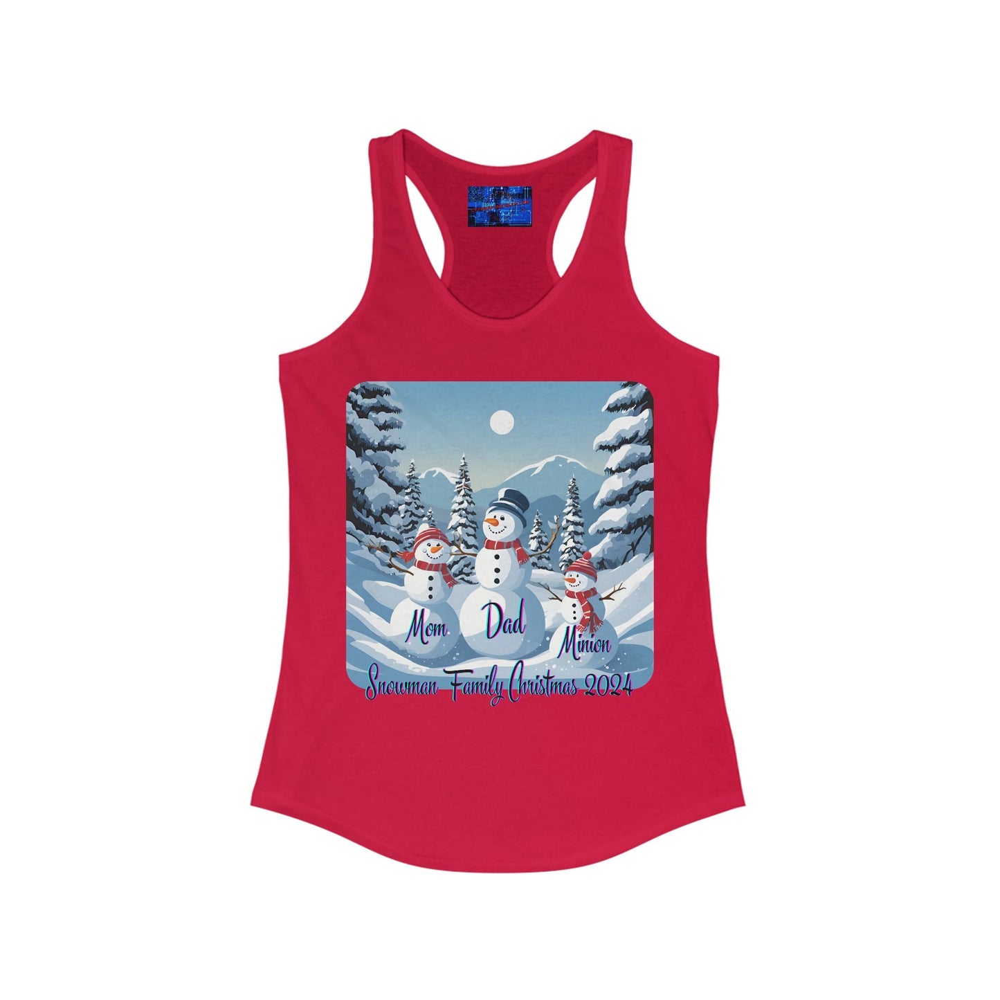Snowman Family of 3 Women's Racerback Tank Top by cypherpunkgear – cypherpunkgear.com | Cypherpunk Merch