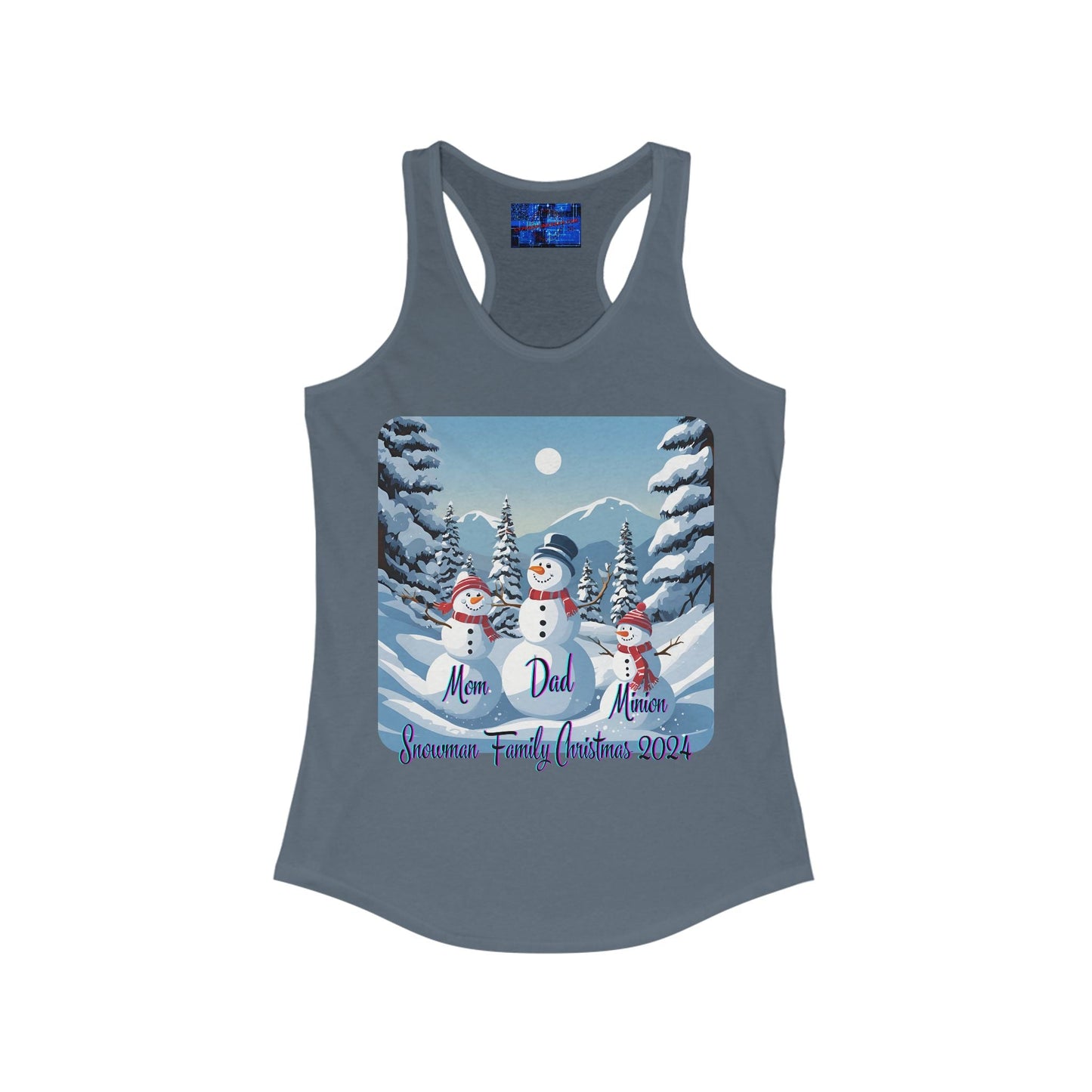 Snowman Family of 3 Women's Racerback Tank Top by cypherpunkgear – cypherpunkgear.com | Cypherpunk Merch