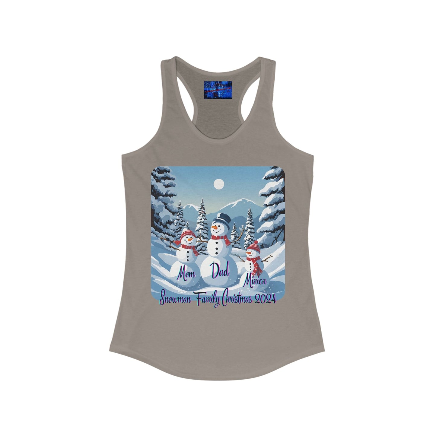 Snowman Family of 3 Women's Racerback Tank Top by cypherpunkgear – cypherpunkgear.com | Cypherpunk Merch