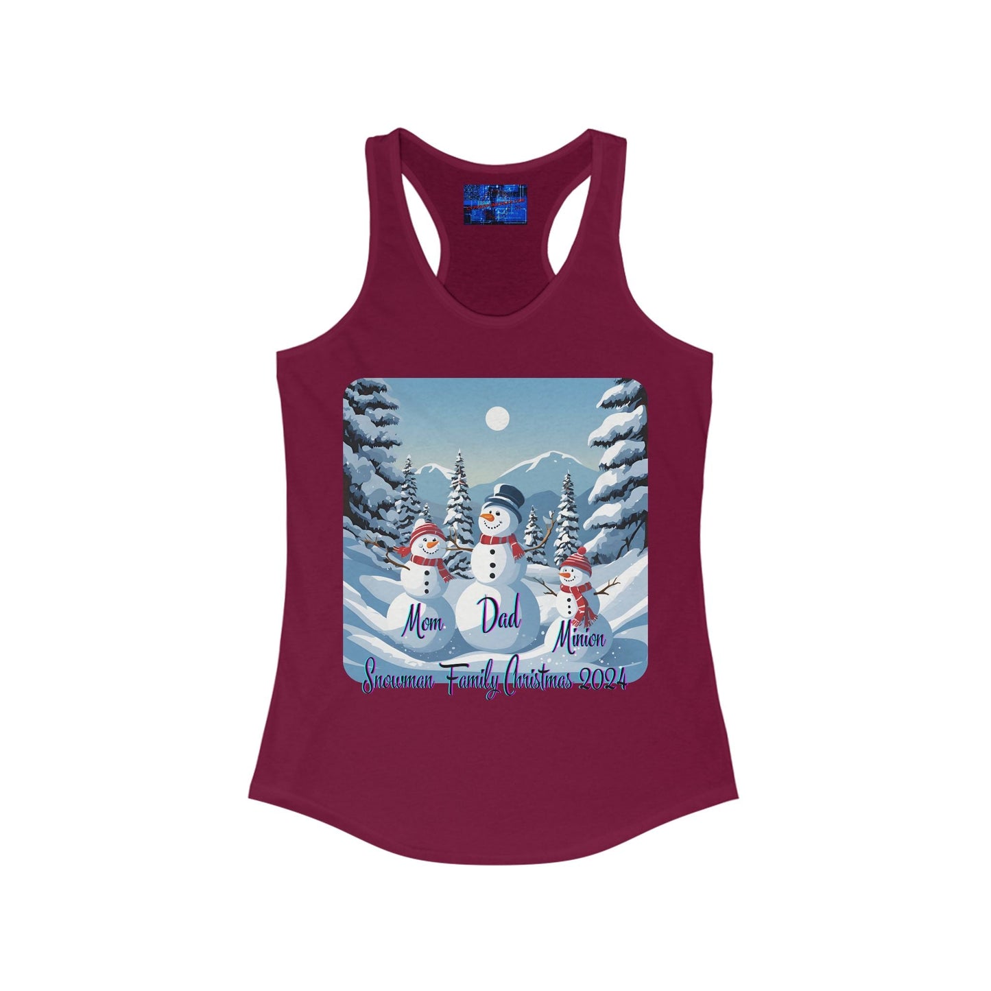 Snowman Family of 3 Women's Racerback Tank Top by cypherpunkgear – cypherpunkgear.com | Cypherpunk Merch