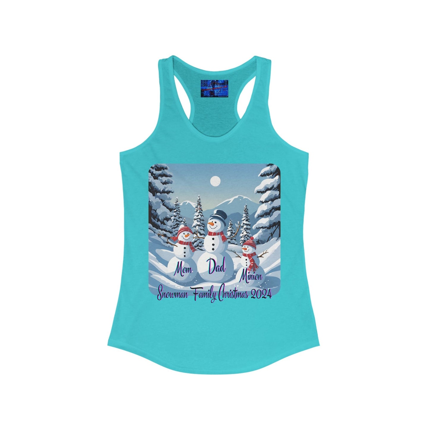 Snowman Family of 3 Women's Racerback Tank Top by cypherpunkgear – cypherpunkgear.com | Cypherpunk Merch