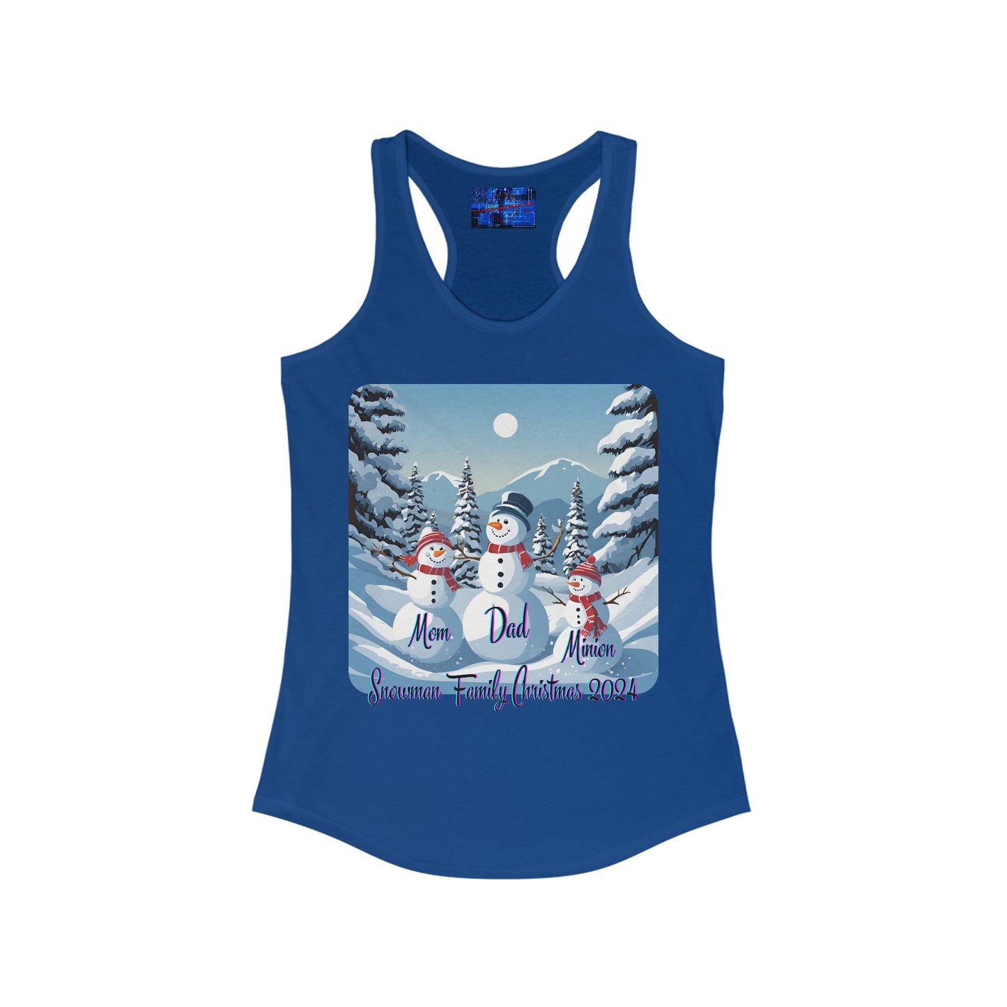 Snowman Family of 3 Women's Racerback Tank Top by cypherpunkgear – cypherpunkgear.com | Cypherpunk Merch