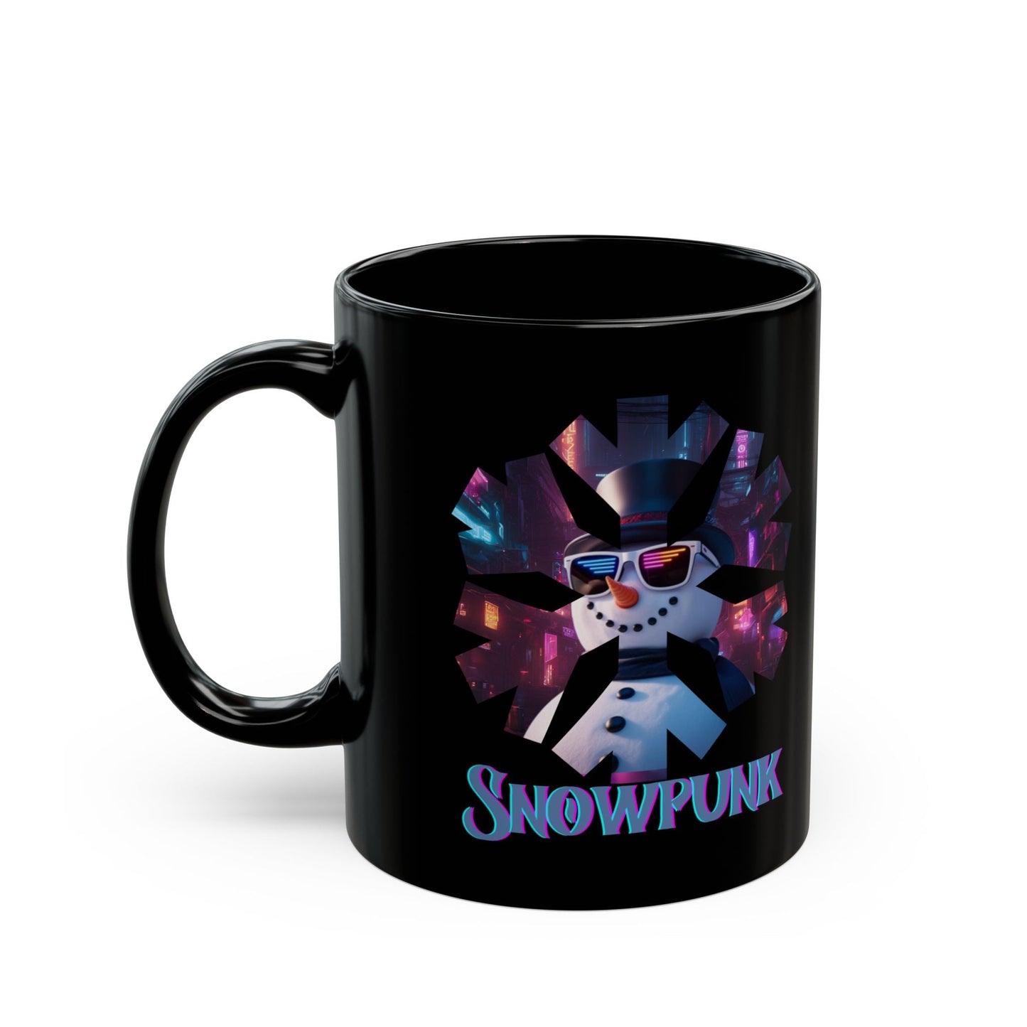 Snowpunk Black Mug by cypherpunkgear – cypherpunkgear.com | Cypherpunk Merch