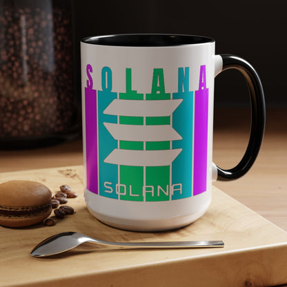 Solana (SOL) Accent Mug by cypherpunkgear – cypherpunkgear.com | Cypherpunk Merch