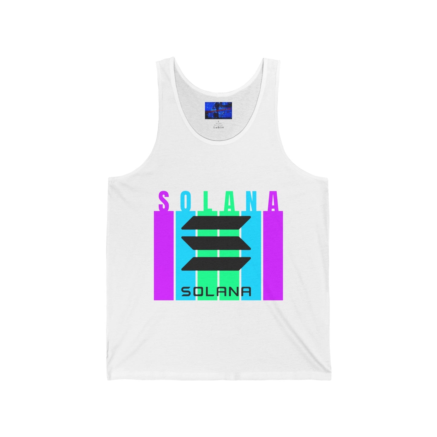 Solana (SOL) Freedom Unisex Jersey Tank Top by cypherpunkgear – cypherpunkgear.com | Cypherpunk Merch