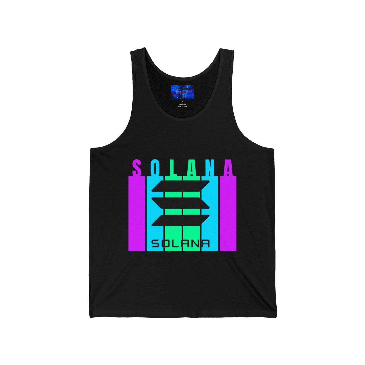 Solana (SOL) Freedom Unisex Jersey Tank Top by cypherpunkgear – cypherpunkgear.com | Cypherpunk Merch