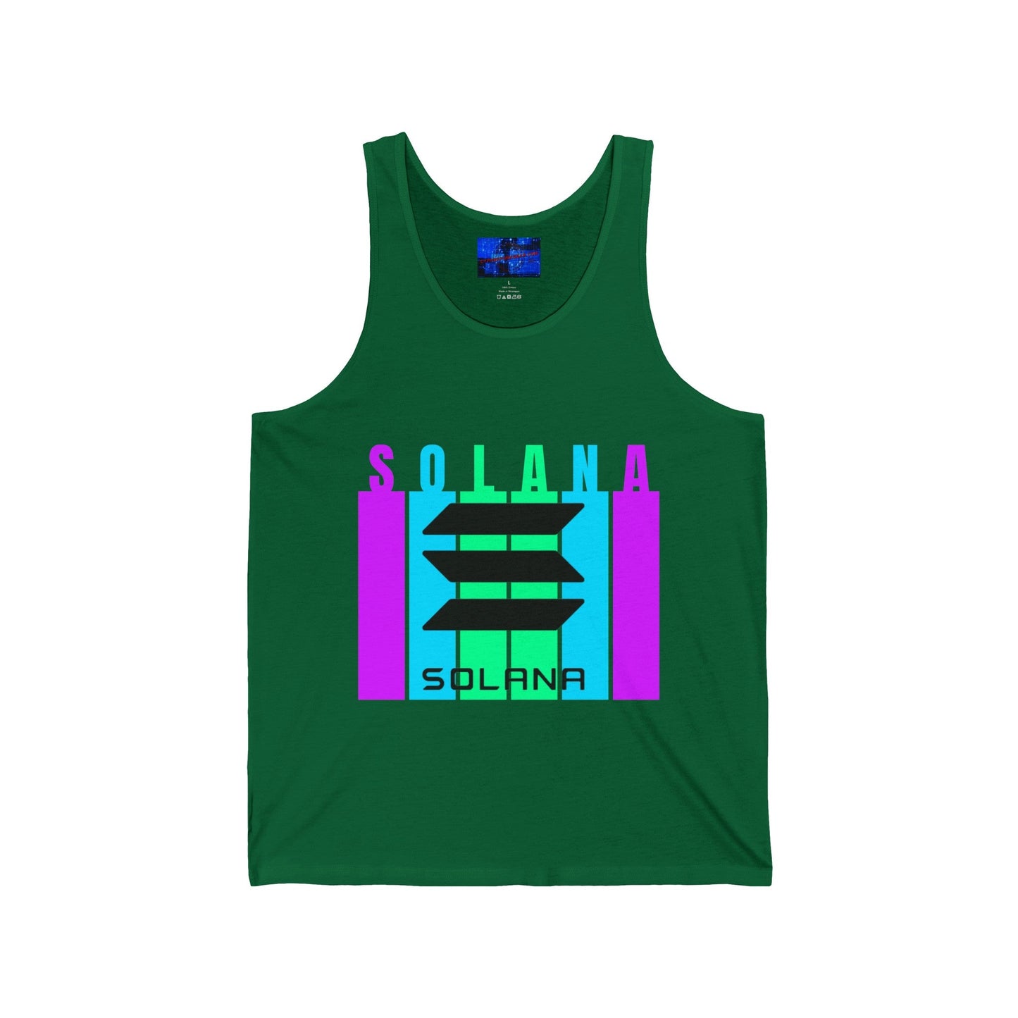 Solana (SOL) Freedom Unisex Jersey Tank Top by cypherpunkgear – cypherpunkgear.com | Cypherpunk Merch