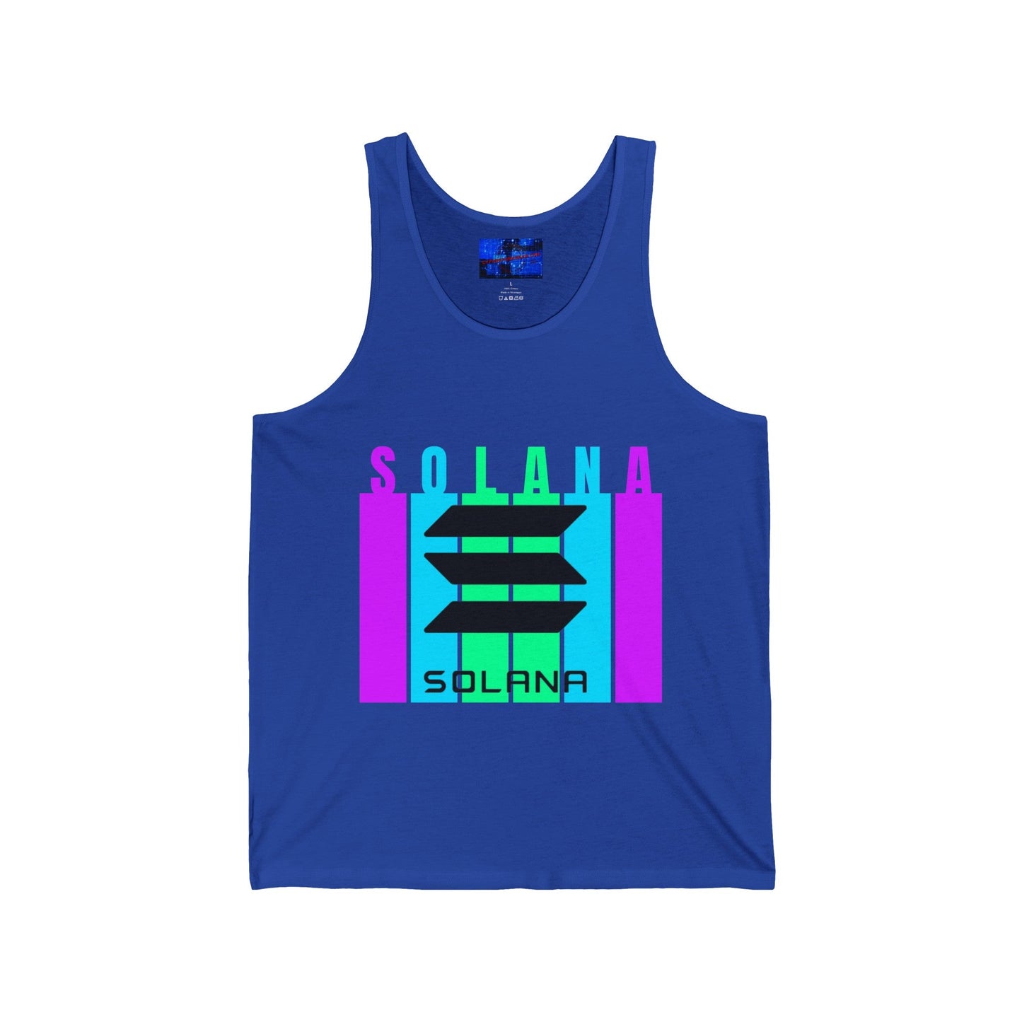 Solana (SOL) Freedom Unisex Jersey Tank Top by cypherpunkgear – cypherpunkgear.com | Cypherpunk Merch