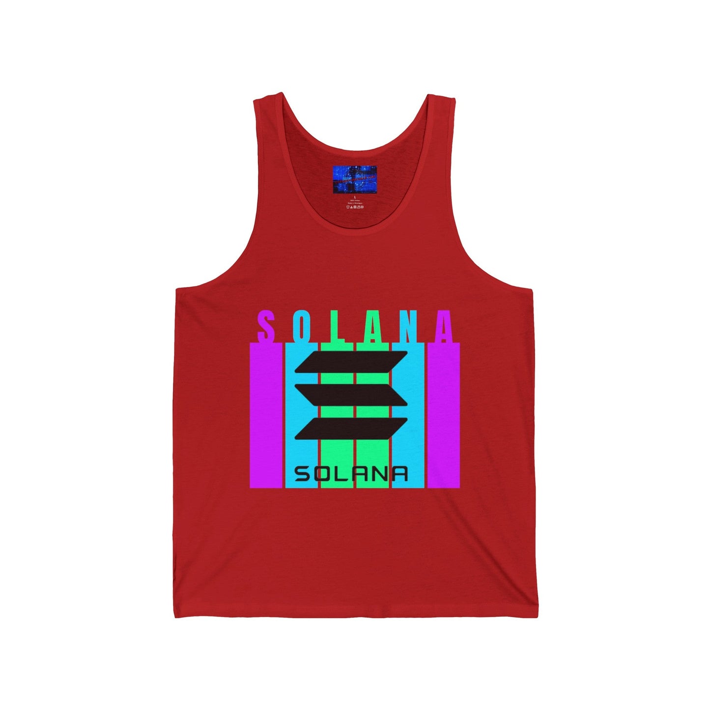 Solana (SOL) Freedom Unisex Jersey Tank Top by cypherpunkgear – cypherpunkgear.com | Cypherpunk Merch