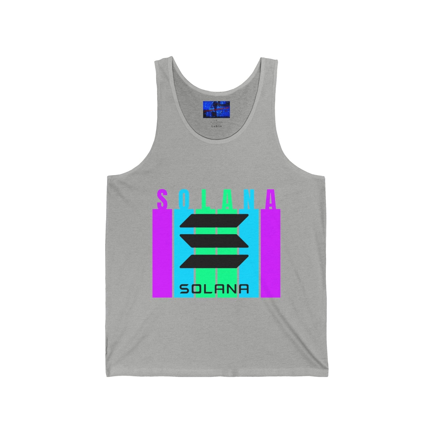 Solana (SOL) Freedom Unisex Jersey Tank Top by cypherpunkgear – cypherpunkgear.com | Cypherpunk Merch