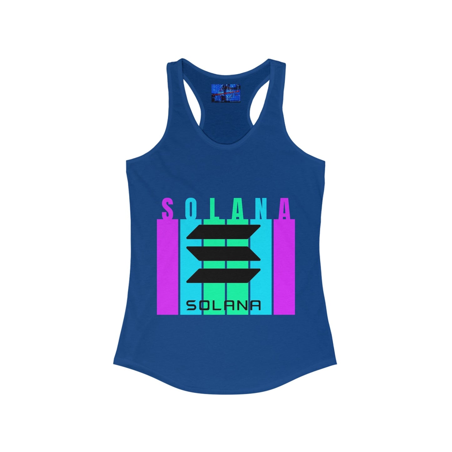 Solana (SOL) Freedom Women's Racerback Tank Top by cypherpunkgear – cypherpunkgear.com | Cypherpunk Merch
