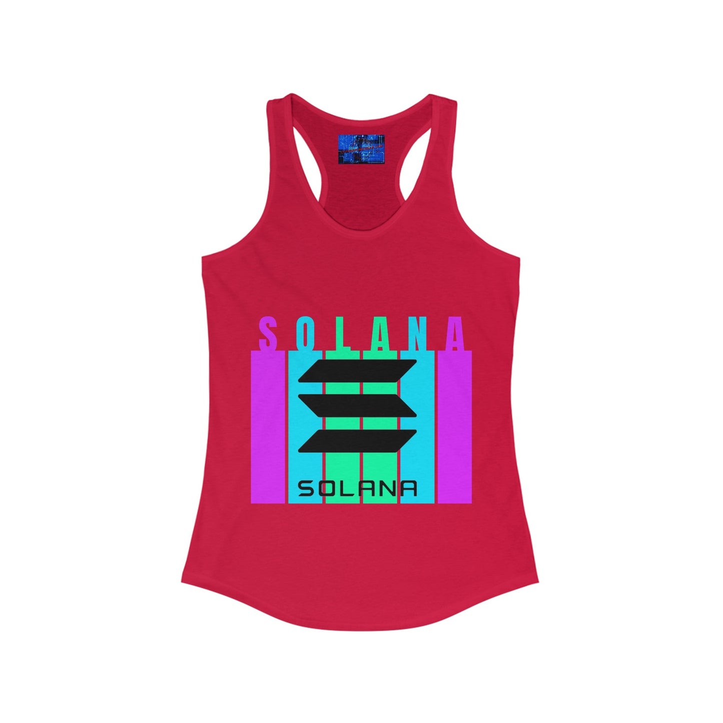 Solana (SOL) Freedom Women's Racerback Tank Top by cypherpunkgear – cypherpunkgear.com | Cypherpunk Merch