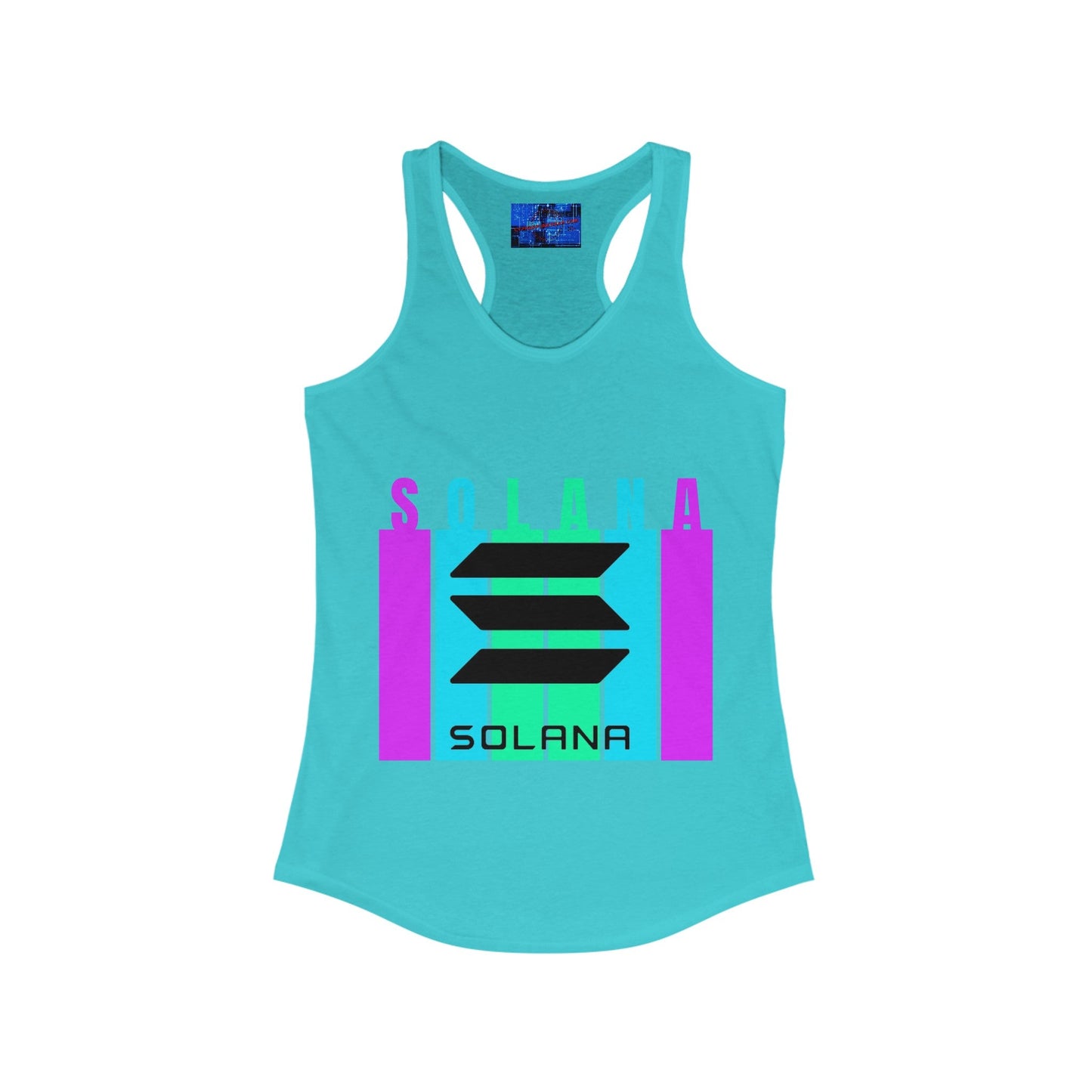 Solana (SOL) Freedom Women's Racerback Tank Top by cypherpunkgear – cypherpunkgear.com | Cypherpunk Merch