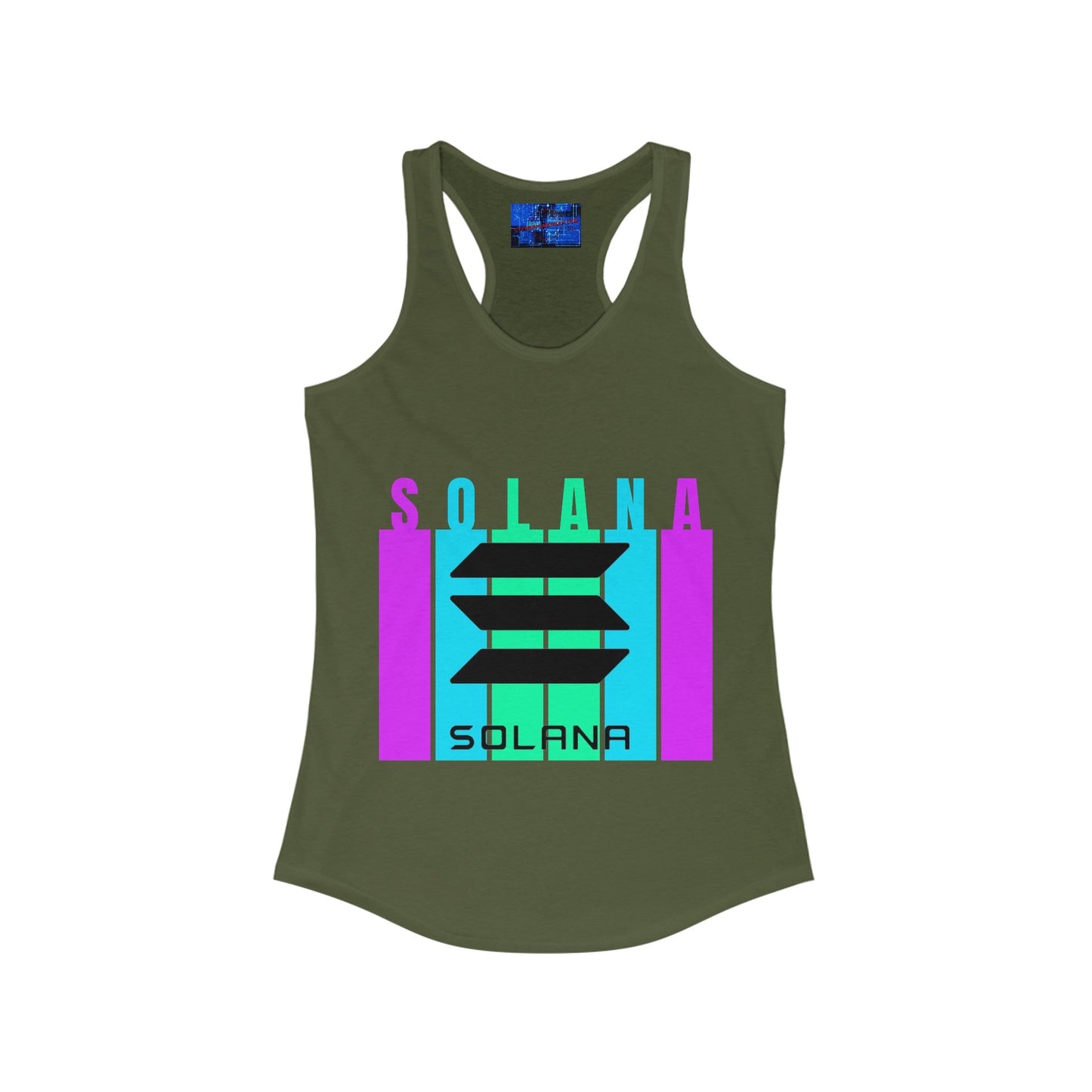 Solana (SOL) Freedom Women's Racerback Tank Top by cypherpunkgear – cypherpunkgear.com | Cypherpunk Merch