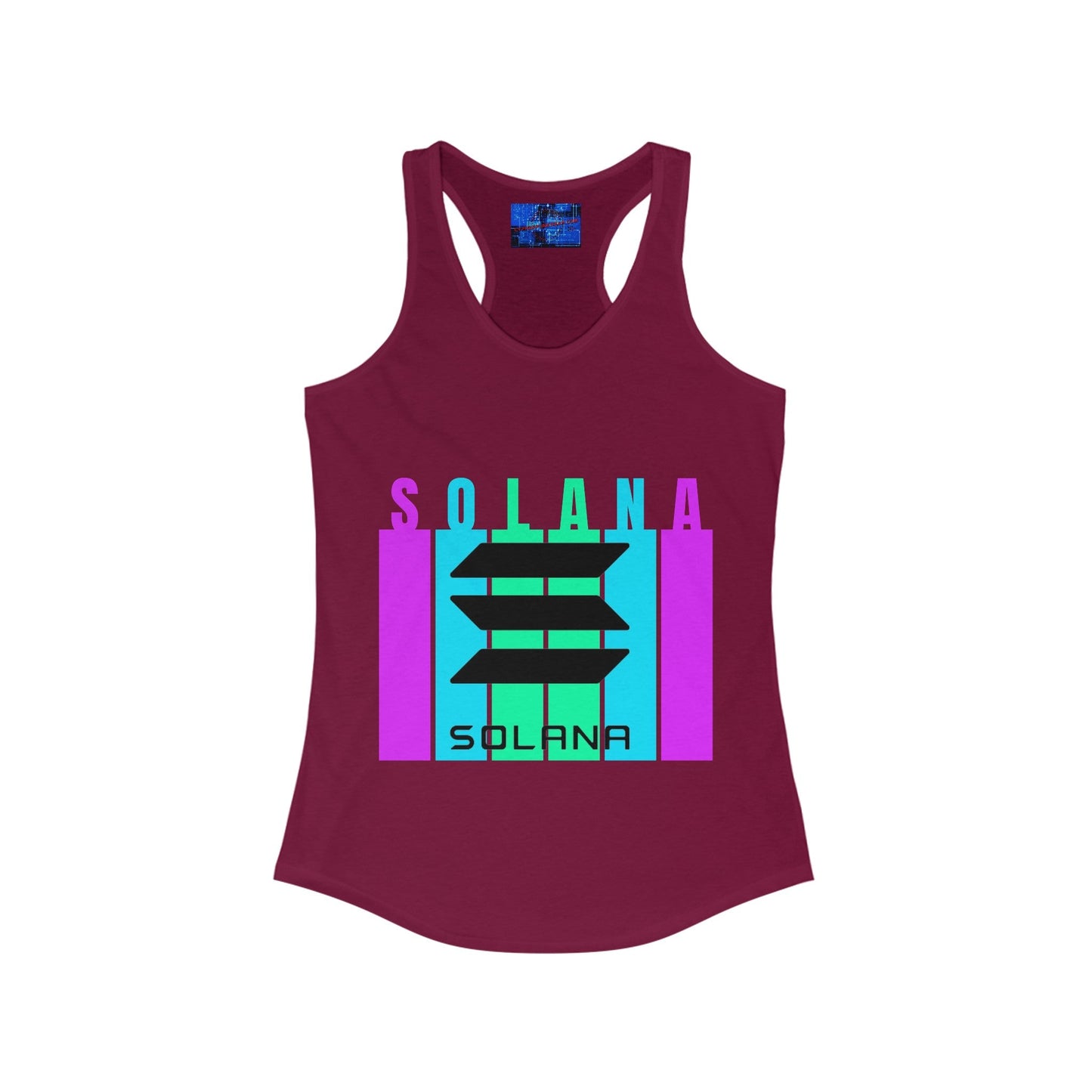 Solana (SOL) Freedom Women's Racerback Tank Top by cypherpunkgear – cypherpunkgear.com | Cypherpunk Merch
