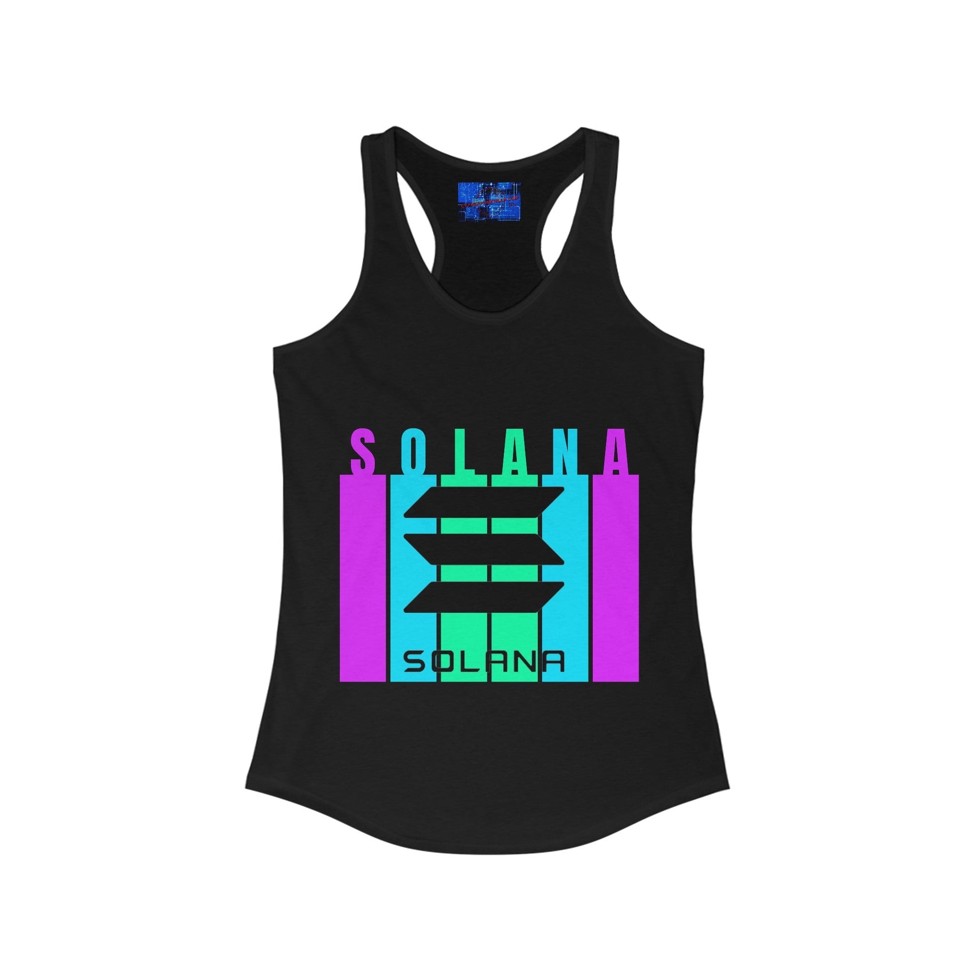 Solana (SOL) Freedom Women's Racerback Tank Top by cypherpunkgear – cypherpunkgear.com | Cypherpunk Merch