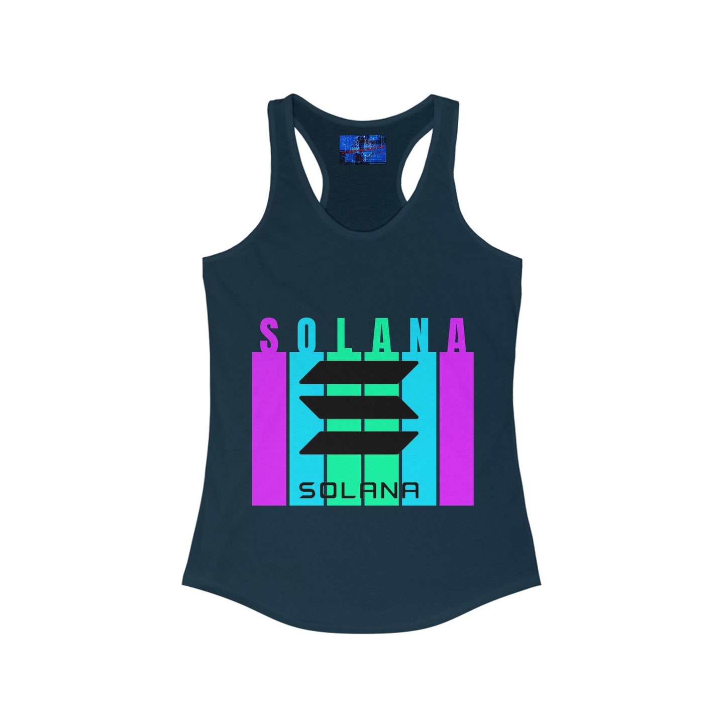 Solana (SOL) Freedom Women's Racerback Tank Top by cypherpunkgear – cypherpunkgear.com | Cypherpunk Merch