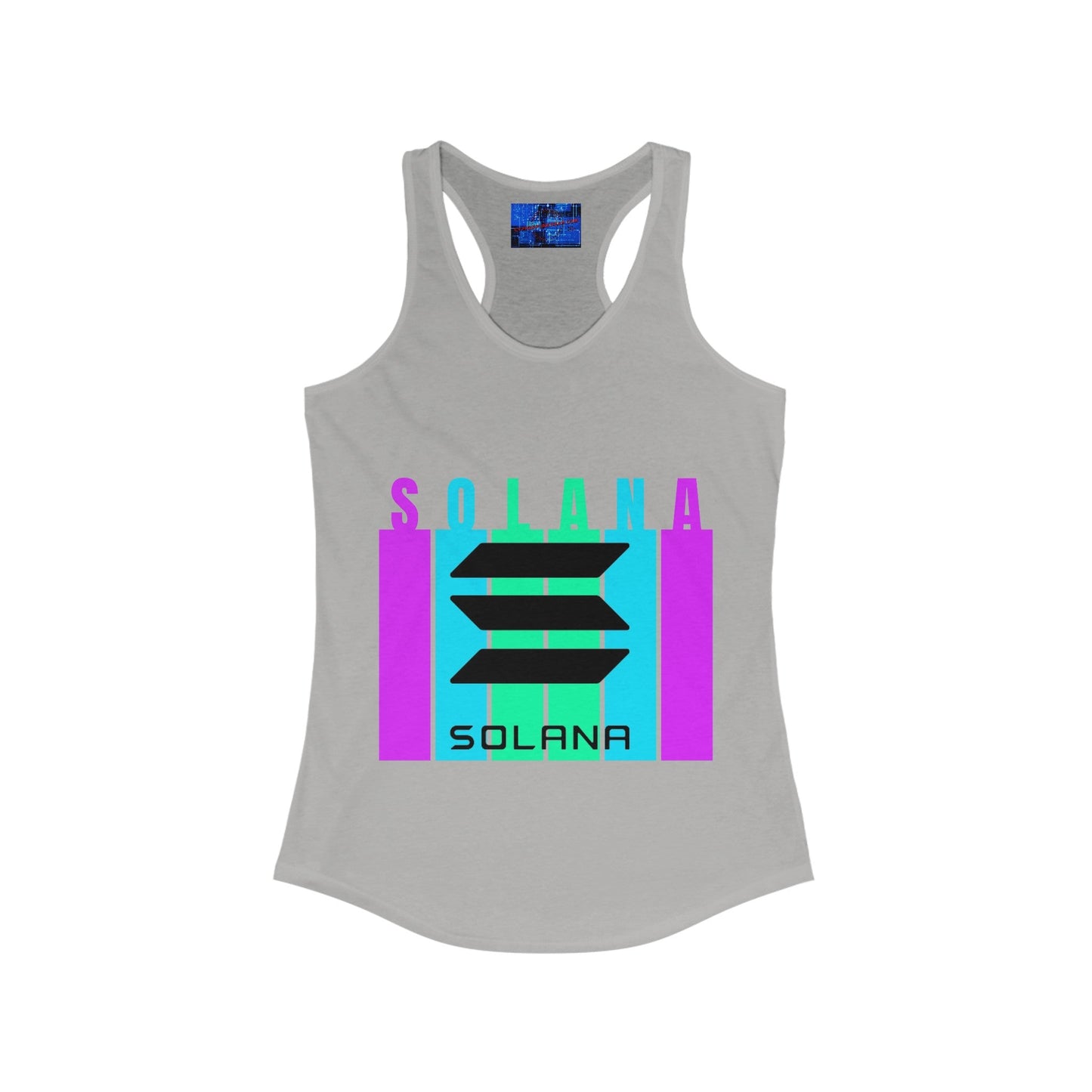 Solana (SOL) Freedom Women's Racerback Tank Top by cypherpunkgear – cypherpunkgear.com | Cypherpunk Merch