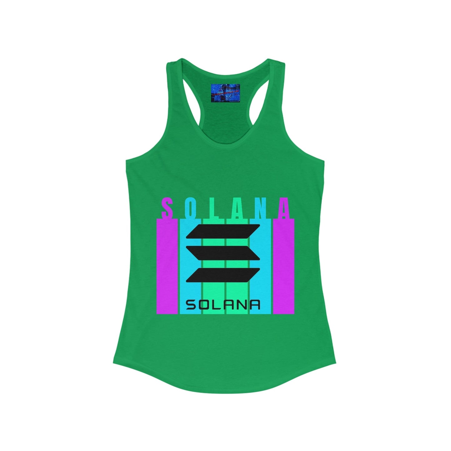 Solana (SOL) Freedom Women's Racerback Tank Top by cypherpunkgear – cypherpunkgear.com | Cypherpunk Merch