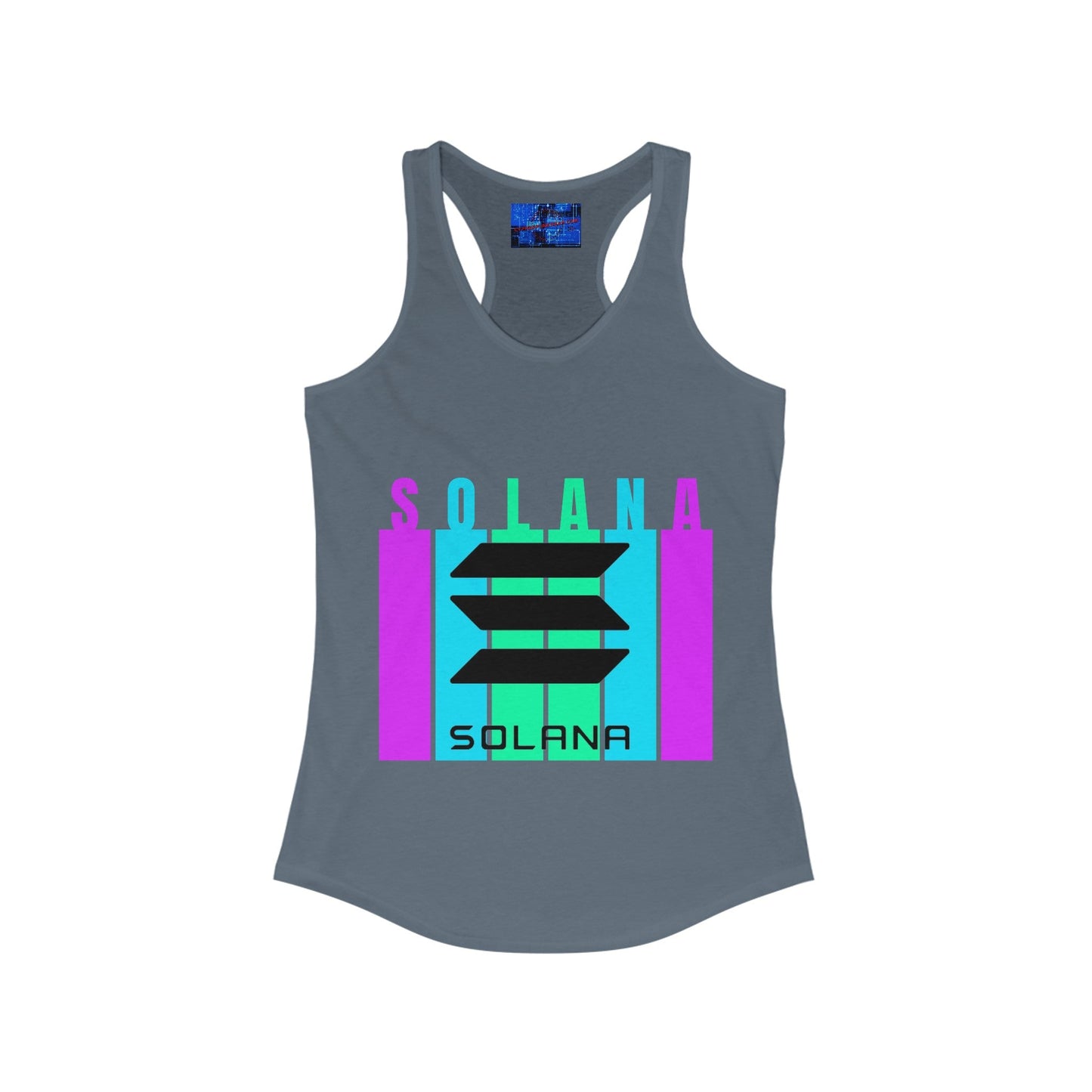 Solana (SOL) Freedom Women's Racerback Tank Top by cypherpunkgear – cypherpunkgear.com | Cypherpunk Merch