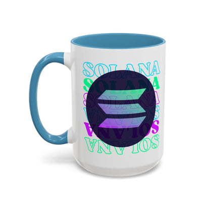 Solana Solana Solana (SOL) Accent Mug by cypherpunkgear – cypherpunkgear.com | Cypherpunk Merch
