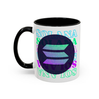 Solana Solana Solana (SOL) Accent Mug by cypherpunkgear – cypherpunkgear.com | Cypherpunk Merch