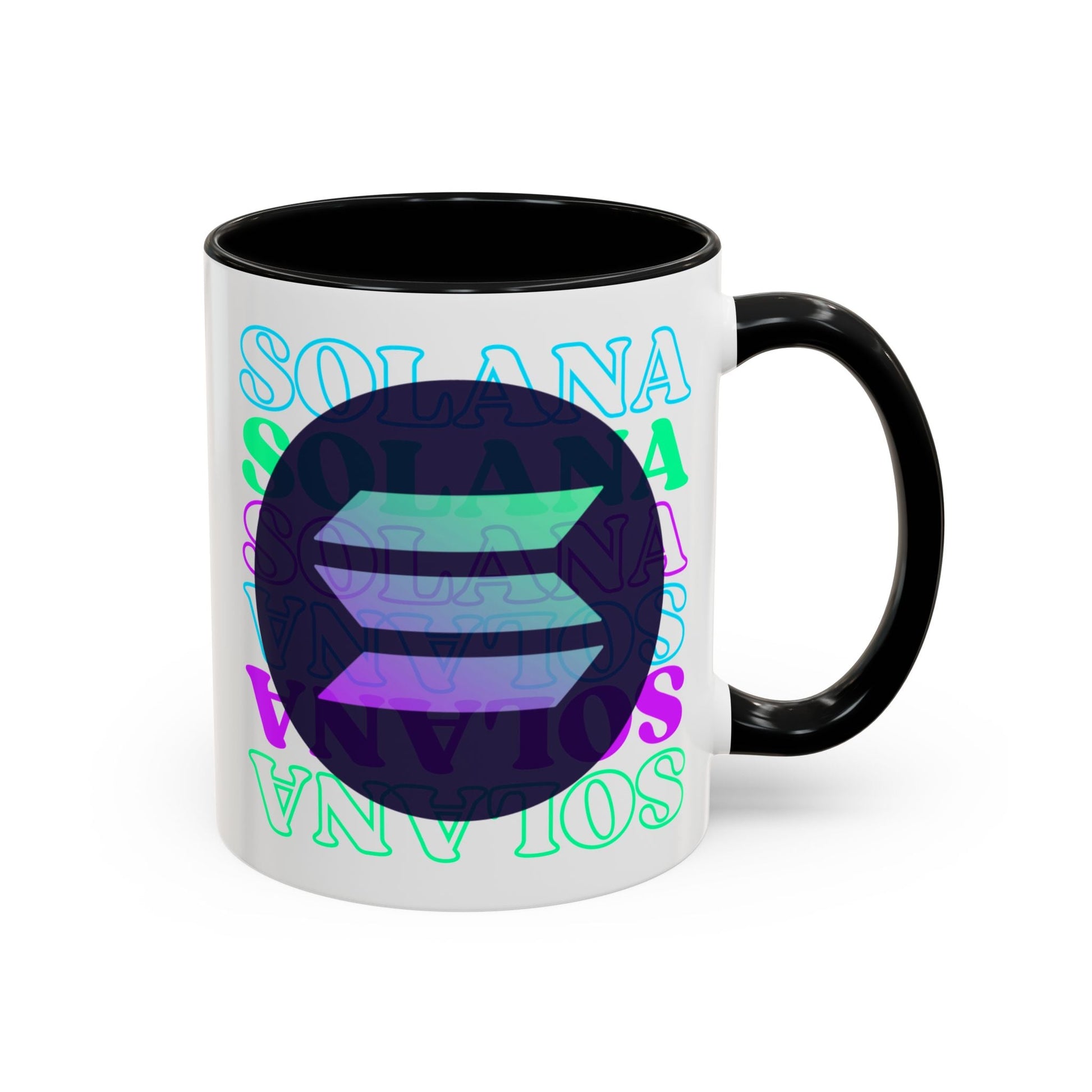 Solana Solana Solana (SOL) Accent Mug by cypherpunkgear – cypherpunkgear.com | Cypherpunk Merch