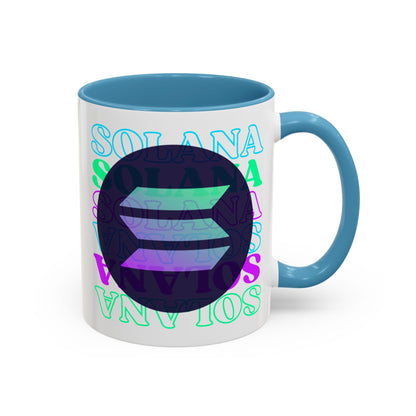Solana Solana Solana (SOL) Accent Mug by cypherpunkgear – cypherpunkgear.com | Cypherpunk Merch