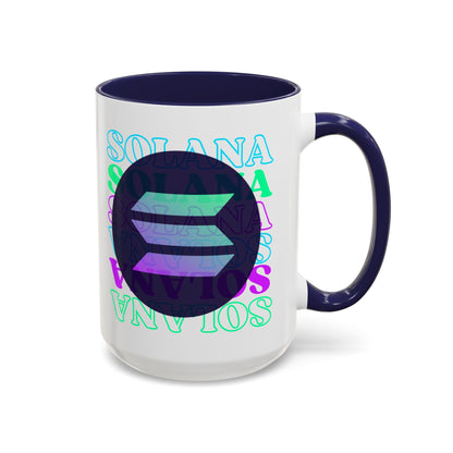 Solana Solana Solana (SOL) Accent Mug by cypherpunkgear – cypherpunkgear.com | Cypherpunk Merch