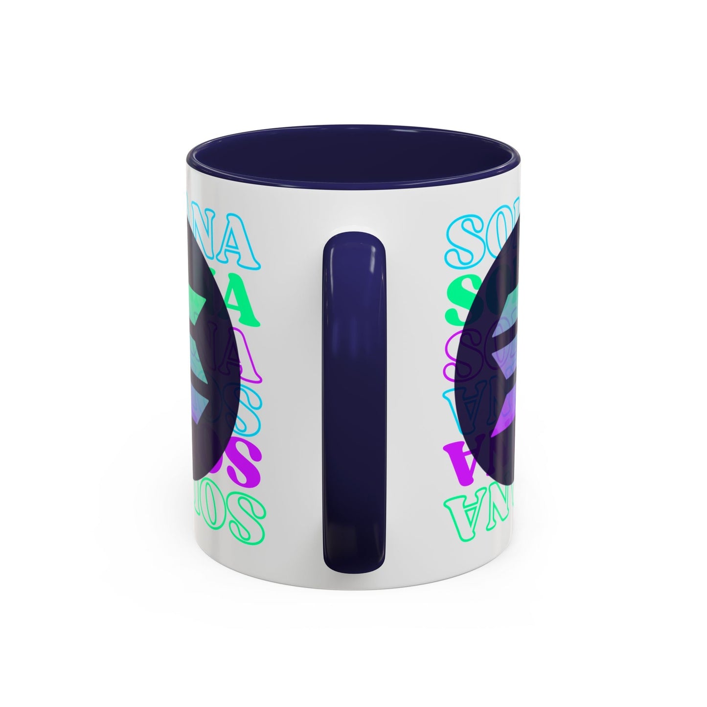 Solana Solana Solana (SOL) Accent Mug by cypherpunkgear – cypherpunkgear.com | Cypherpunk Merch