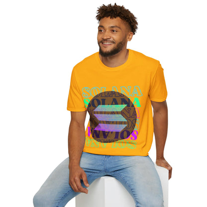 Solana Solana Solana (SOL) LTcolors Unisex T-Shirt by cypherpunkgear – cypherpunkgear.com | Cypherpunk Merch