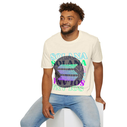 Solana Solana Solana (SOL) LTcolors Unisex T-Shirt by cypherpunkgear – cypherpunkgear.com | Cypherpunk Merch