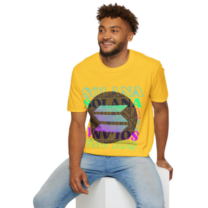 Solana Solana Solana (SOL) LTcolors Unisex T-Shirt by cypherpunkgear – cypherpunkgear.com | Cypherpunk Merch
