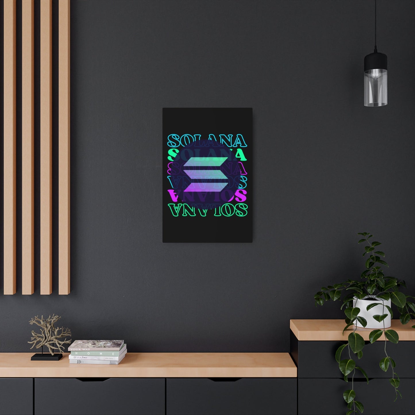 Solana Solana Solana (SOL) Metal Art Sign by cypherpunkgear – cypherpunkgear.com | Cypherpunk Merch