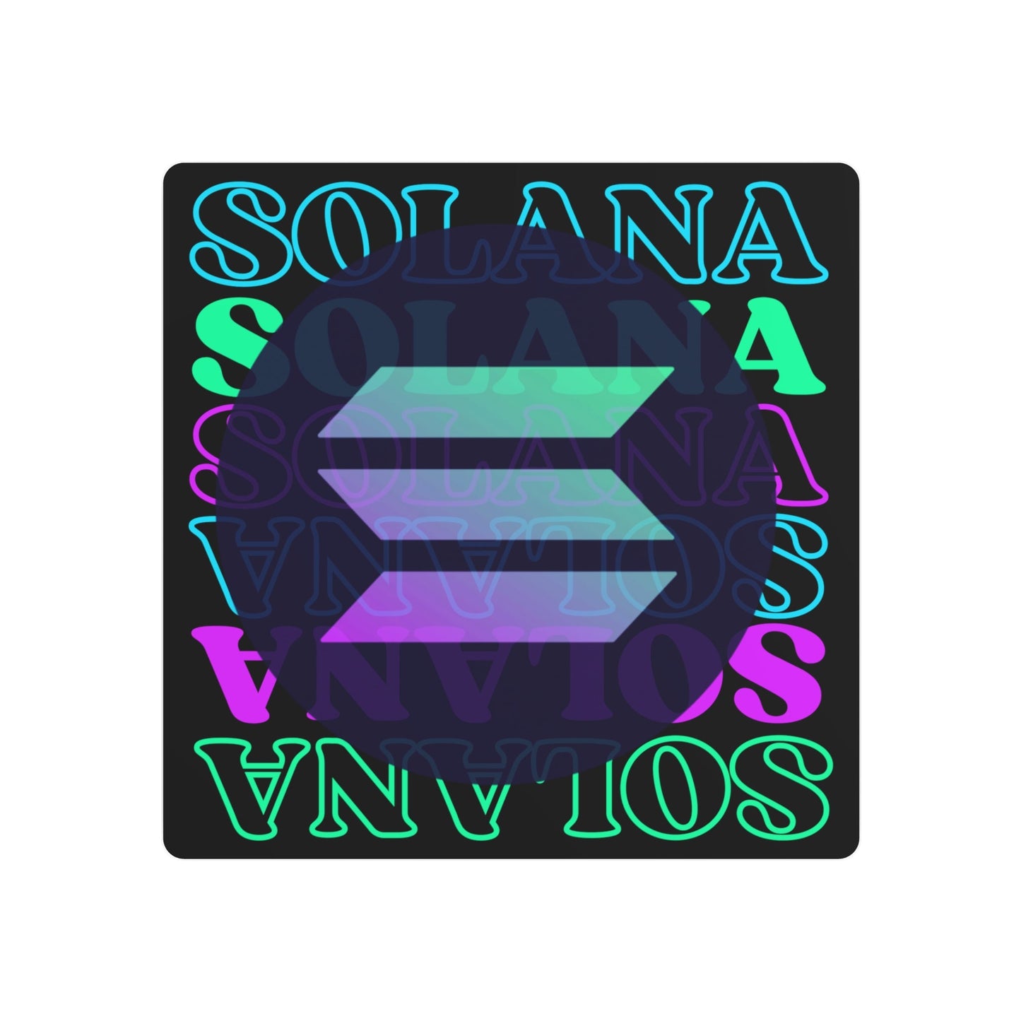 Solana Solana Solana (SOL) Metal Art Sign by cypherpunkgear – cypherpunkgear.com | Cypherpunk Merch
