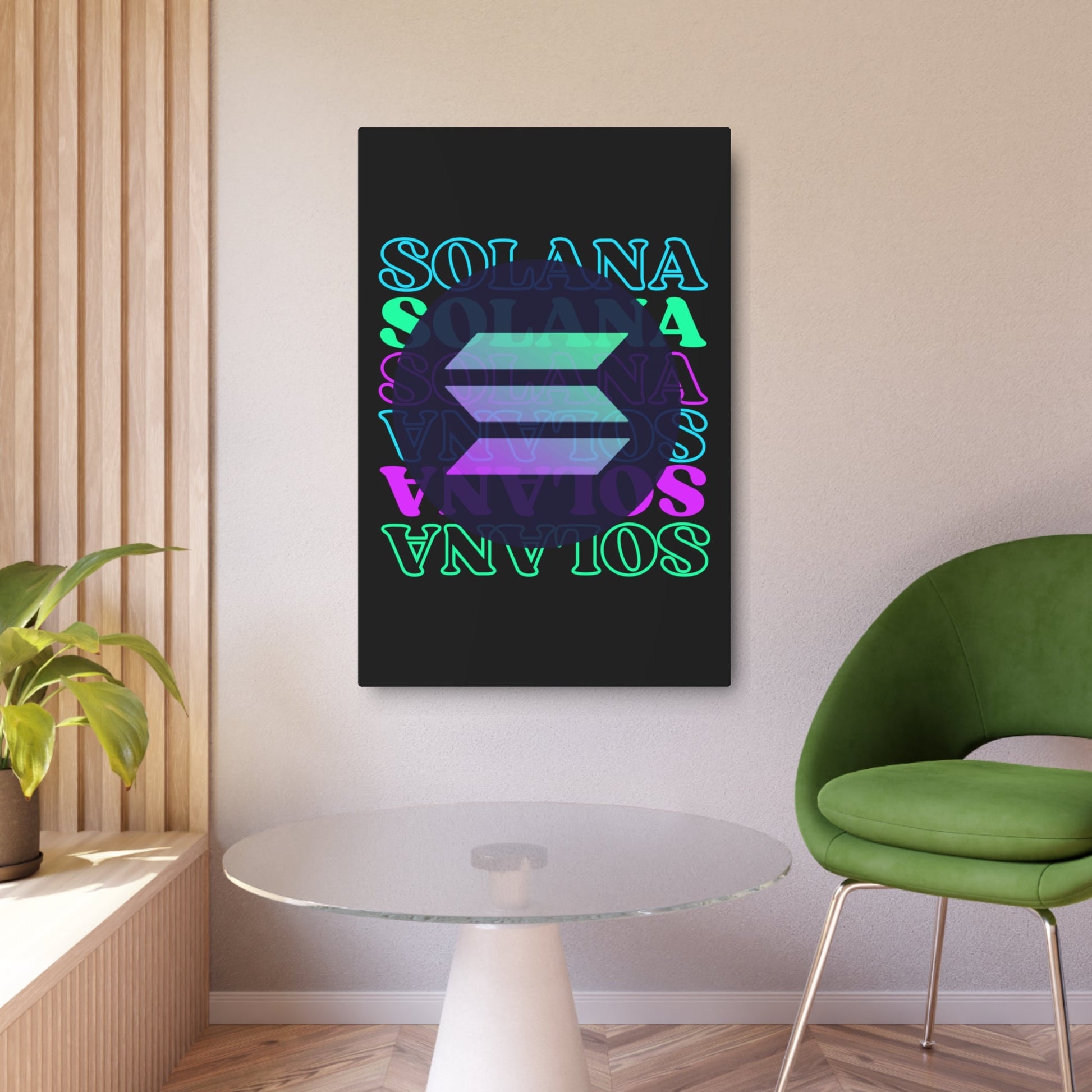 Solana Solana Solana (SOL) Metal Art Sign by cypherpunkgear – cypherpunkgear.com | Cypherpunk Merch