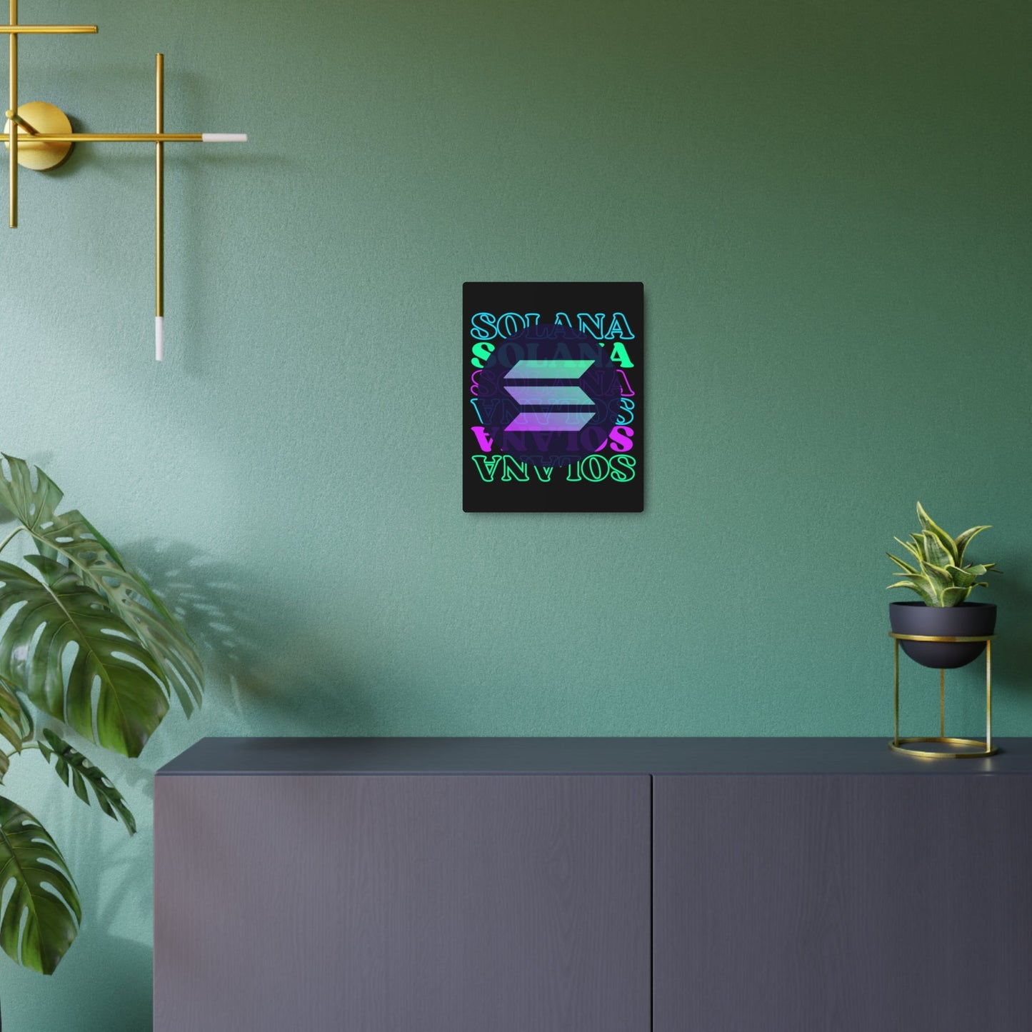 Solana Solana Solana (SOL) Metal Art Sign by cypherpunkgear – cypherpunkgear.com | Cypherpunk Merch