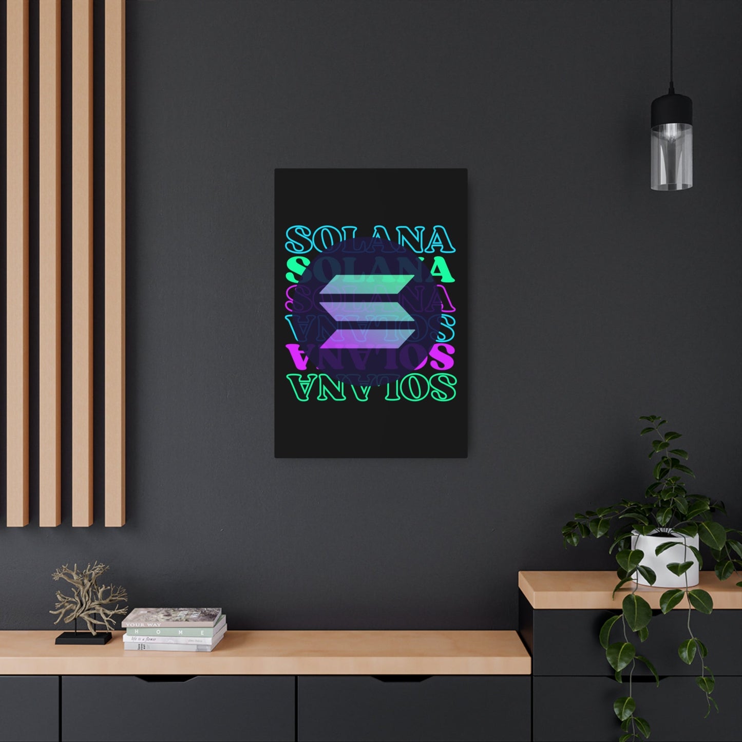 Solana Solana Solana (SOL) Metal Art Sign by cypherpunkgear – cypherpunkgear.com | Cypherpunk Merch