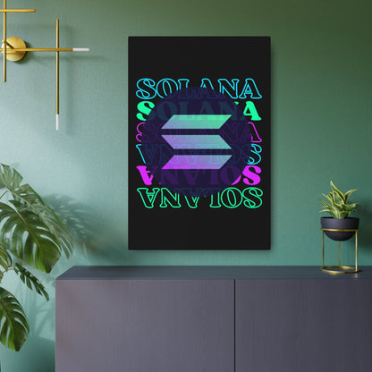 Solana Solana Solana (SOL) Metal Art Sign by cypherpunkgear – cypherpunkgear.com | Cypherpunk Merch