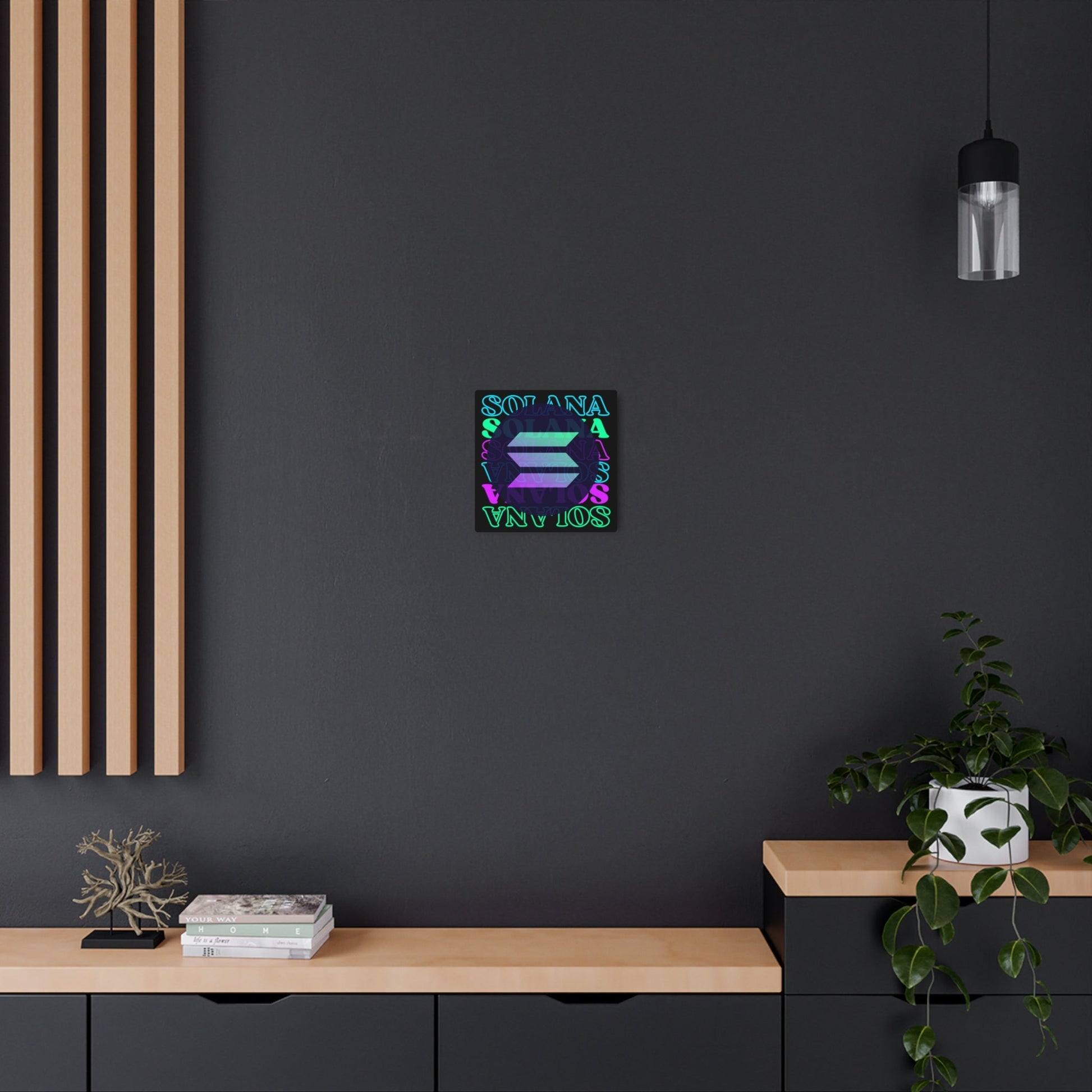 Solana Solana Solana (SOL) Metal Art Sign by cypherpunkgear – cypherpunkgear.com | Cypherpunk Merch
