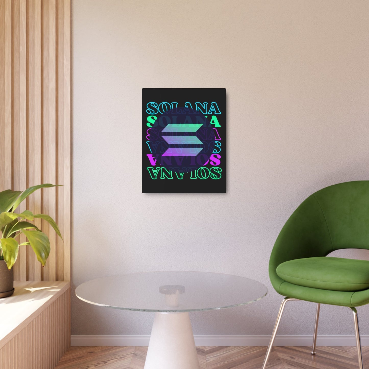 Solana Solana Solana (SOL) Metal Art Sign by cypherpunkgear – cypherpunkgear.com | Cypherpunk Merch