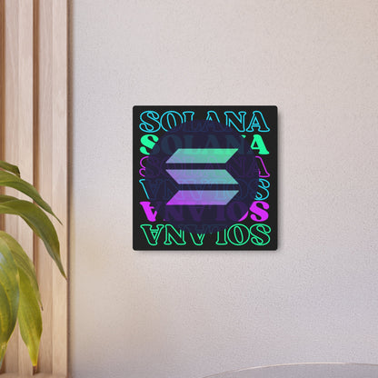 Solana Solana Solana (SOL) Metal Art Sign by cypherpunkgear – cypherpunkgear.com | Cypherpunk Merch