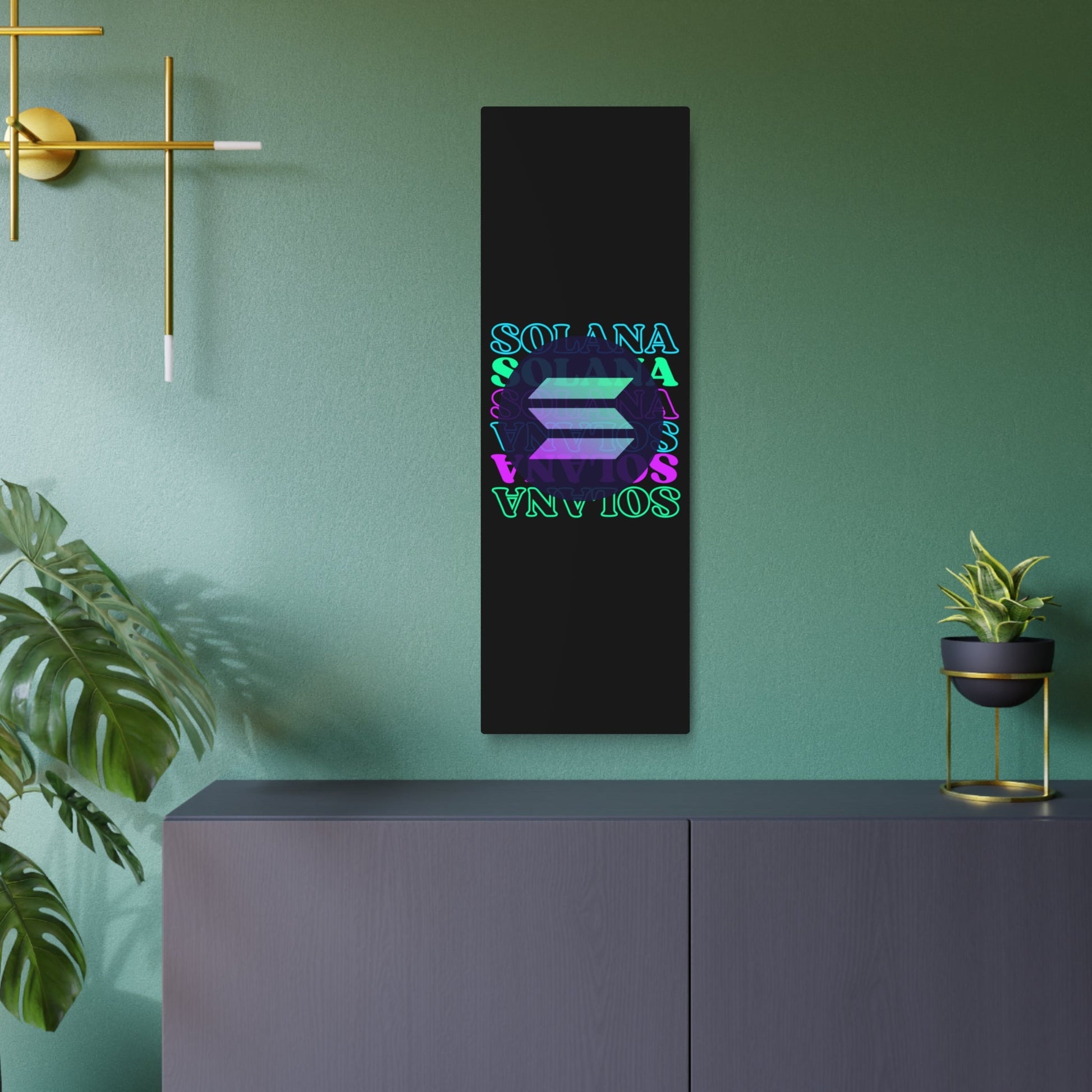 Solana Solana Solana (SOL) Metal Art Sign by cypherpunkgear – cypherpunkgear.com | Cypherpunk Merch