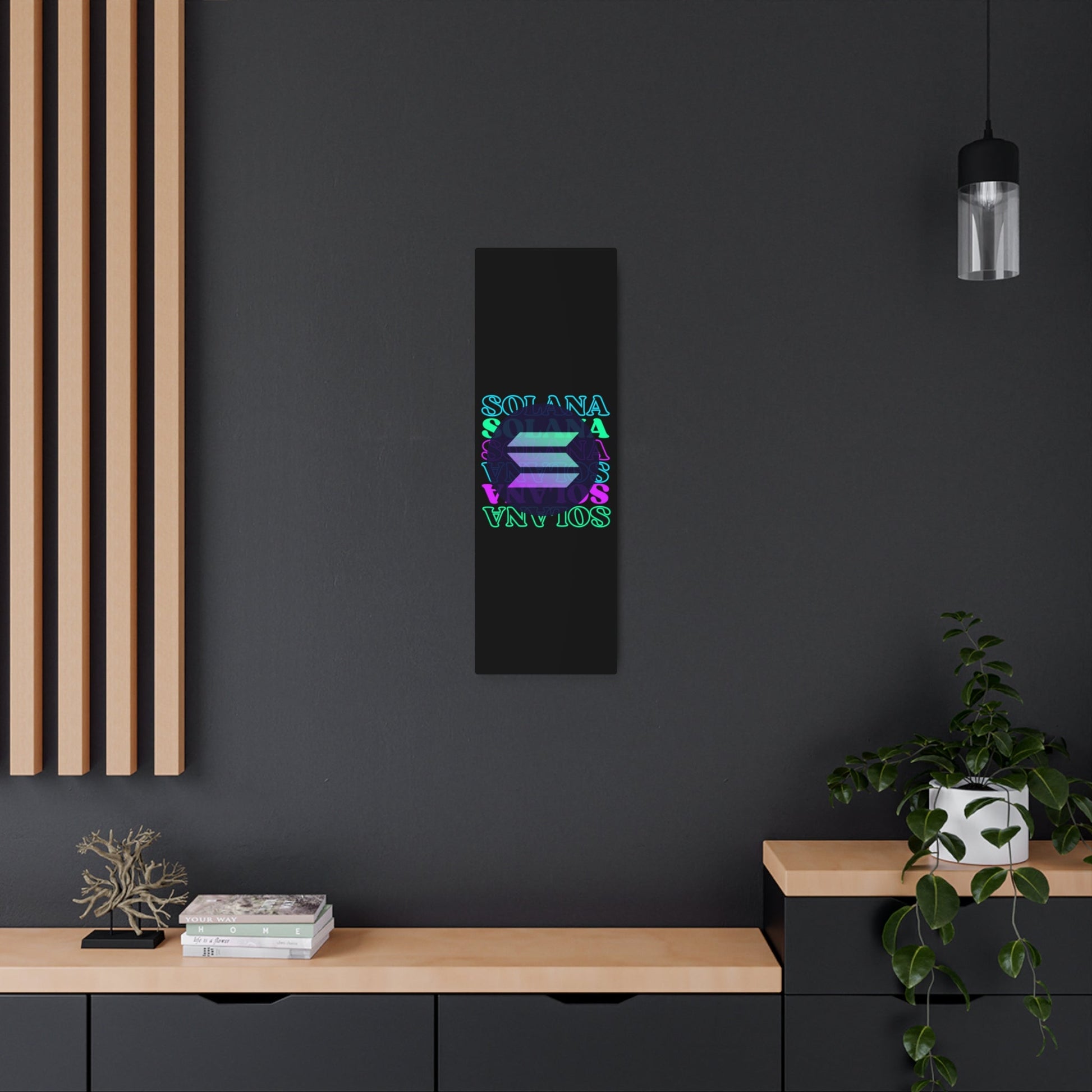 Solana Solana Solana (SOL) Metal Art Sign by cypherpunkgear – cypherpunkgear.com | Cypherpunk Merch
