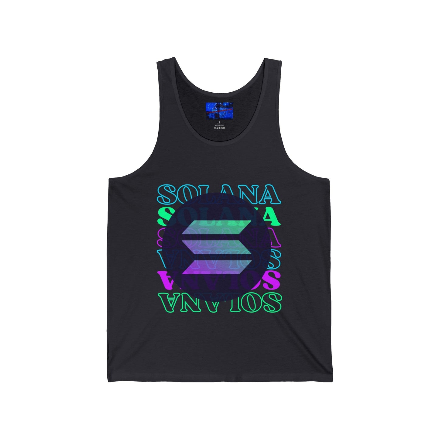 Solana Solana Solana (SOL) Unisex Jersey Tank Top by cypherpunkgear – cypherpunkgear.com | Cypherpunk Merch