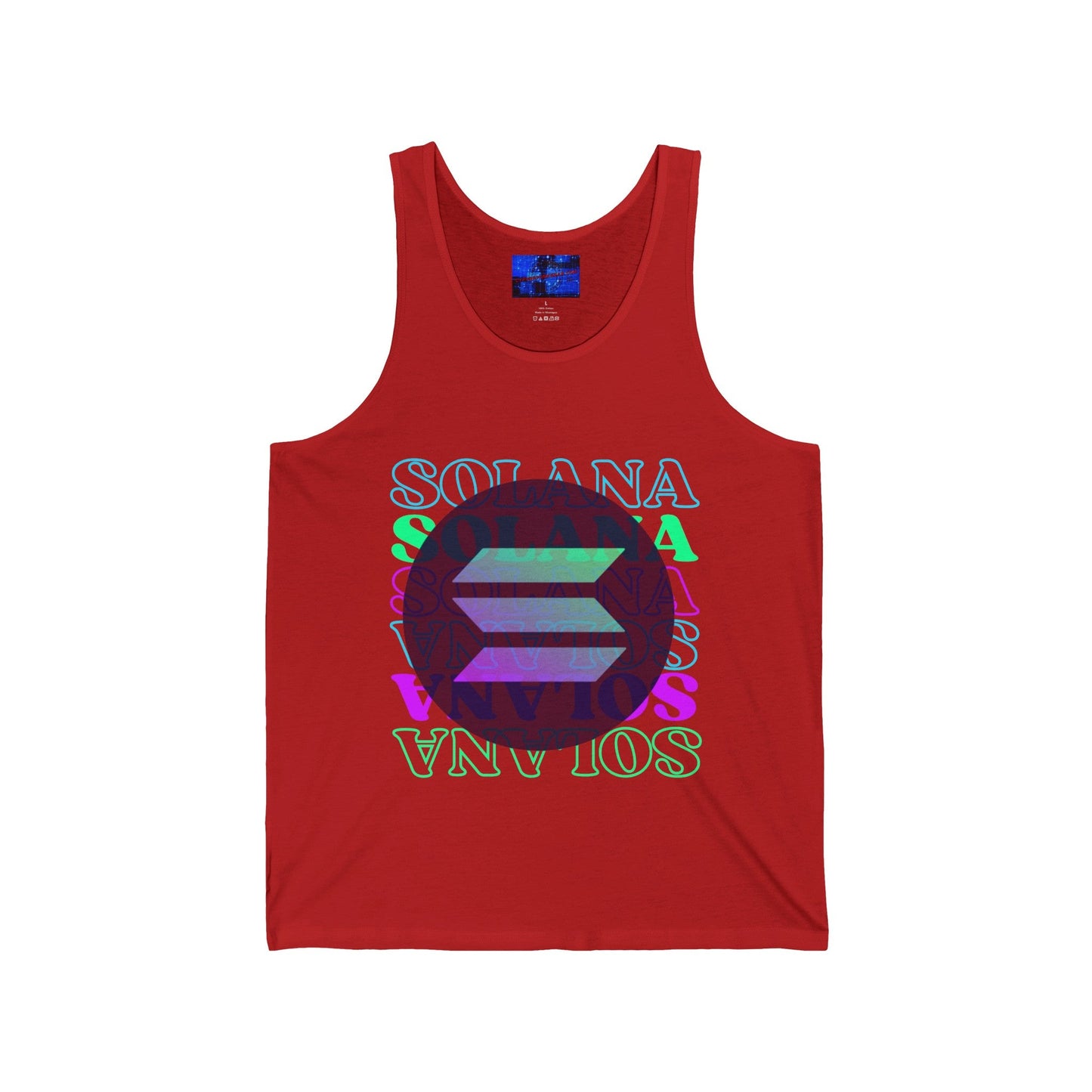 Solana Solana Solana (SOL) Unisex Jersey Tank Top by cypherpunkgear – cypherpunkgear.com | Cypherpunk Merch